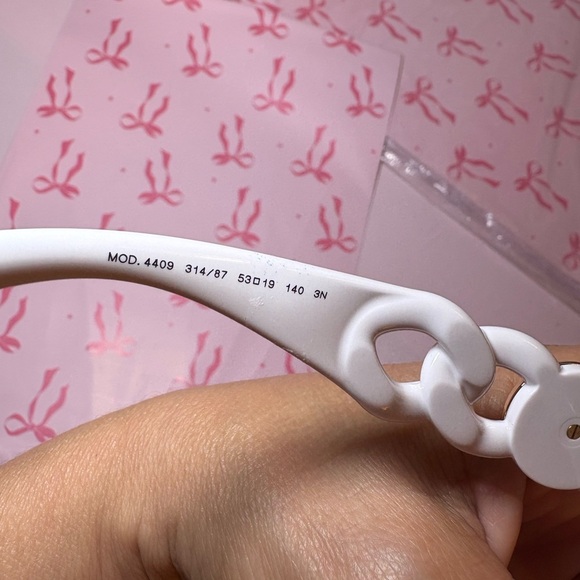 Versace White Sunglasses with Gold Medallion - Picture 9 of 10